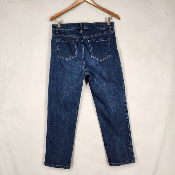 Gloria Vanderbilt Amanda Women's Stretch Denim Blue Jeans Size 12P Straight Leg - Picture 2 of 11